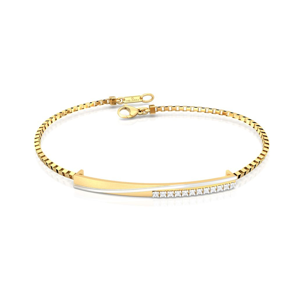 Crossed Tracks Diamond Bracelets