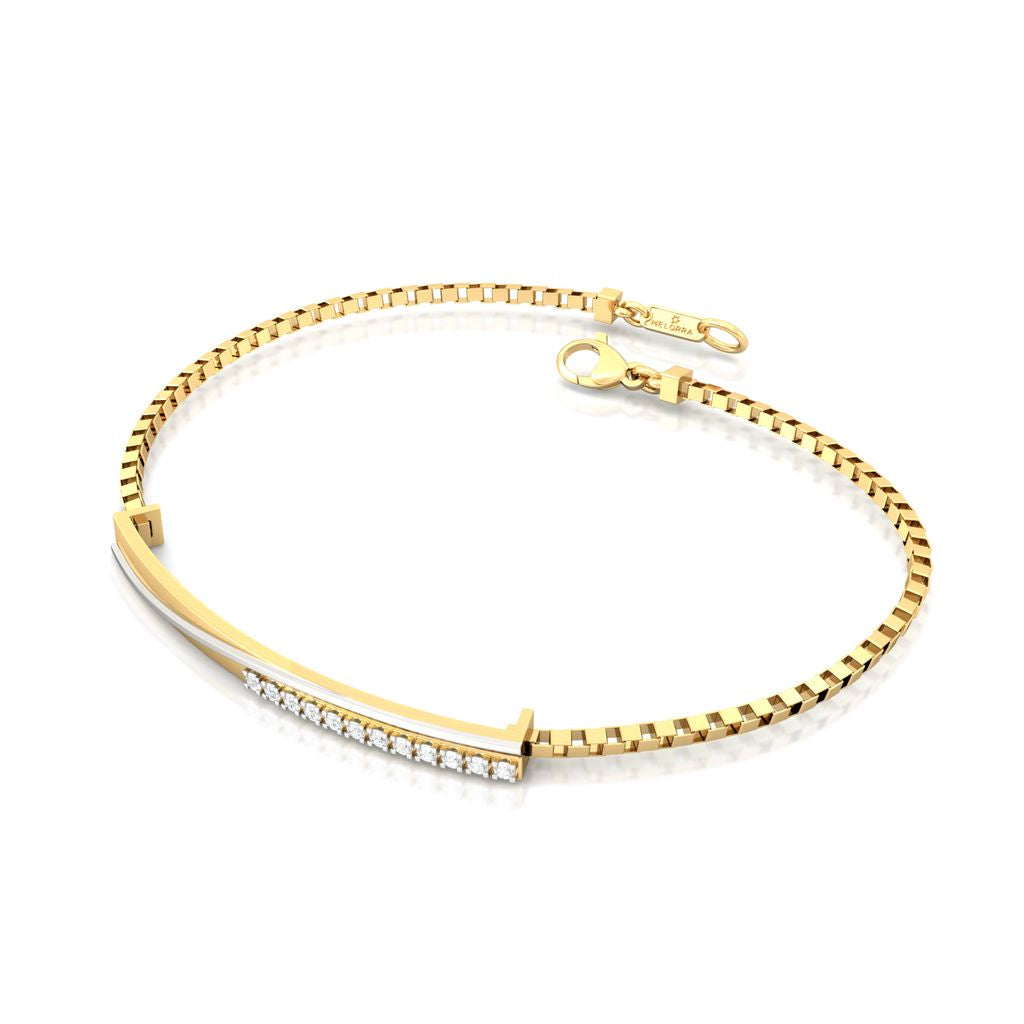Crossed Tracks Diamond Bracelets