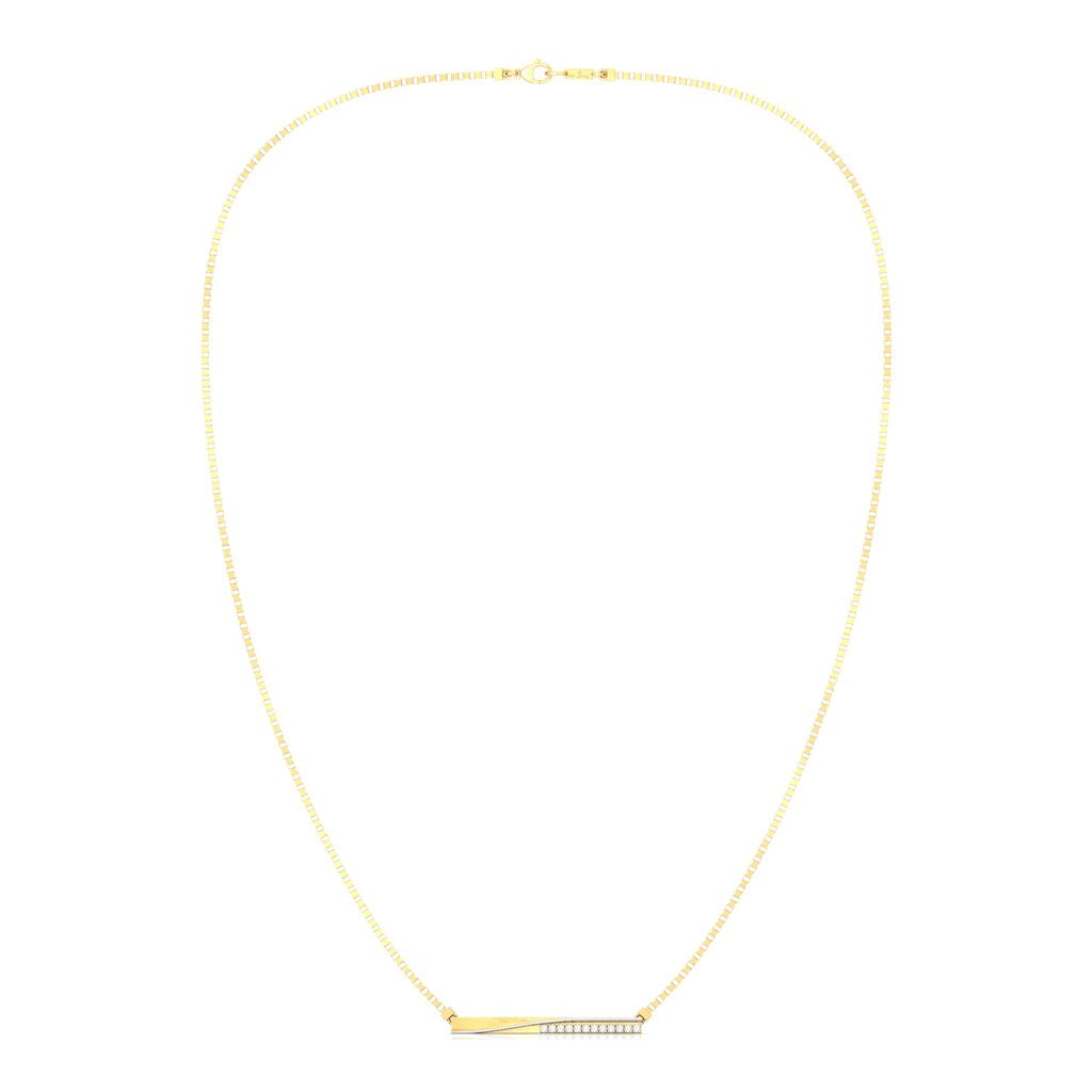 Crossed Tracks Diamond Necklaces