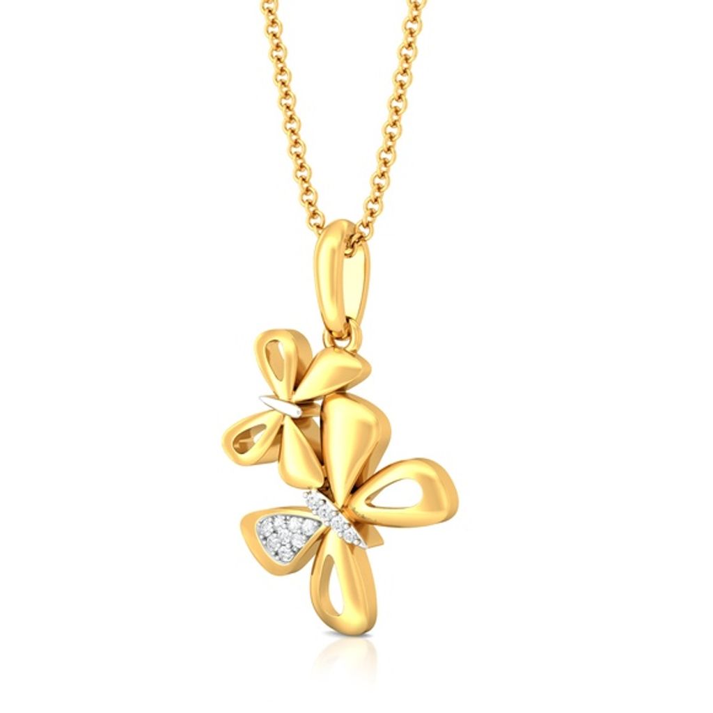 Flirty Flutters Diamond Pendants
