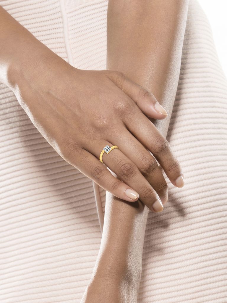 Mistress of Squares Diamond Rings