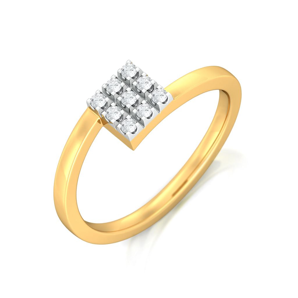 Mistress of Squares Diamond Rings
