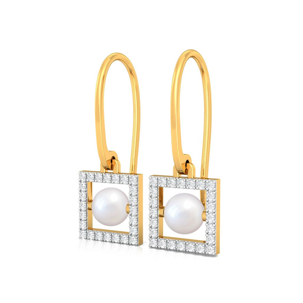 To be Square Diamond Earrings