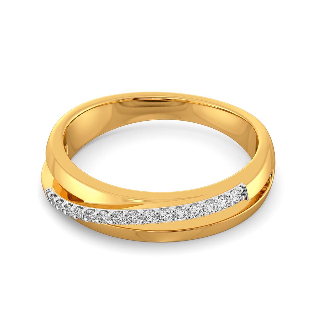 Sleek Slants Diamond Rings