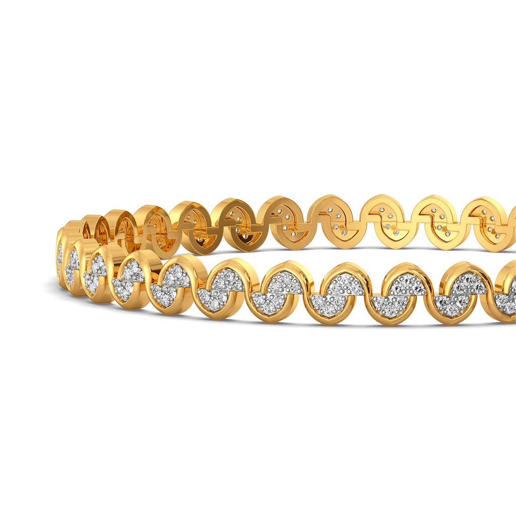 Ripple Rush Diamond Bangles