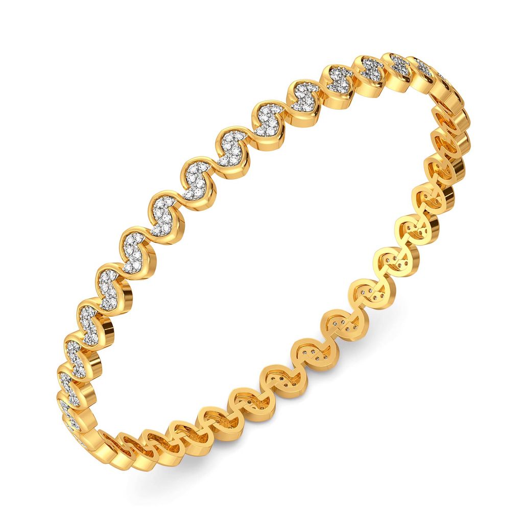 Ripple Rush Diamond Bangles
