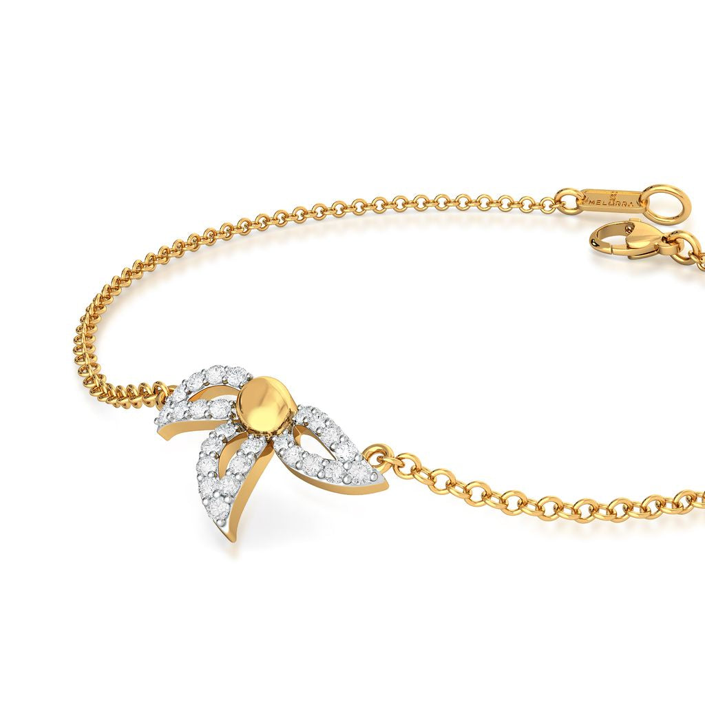 Trio-Petal Settle Diamond Bracelets