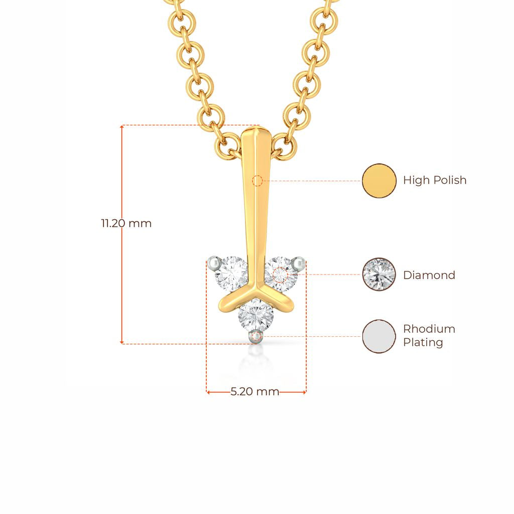 Teeny Troika Diamond Pendants