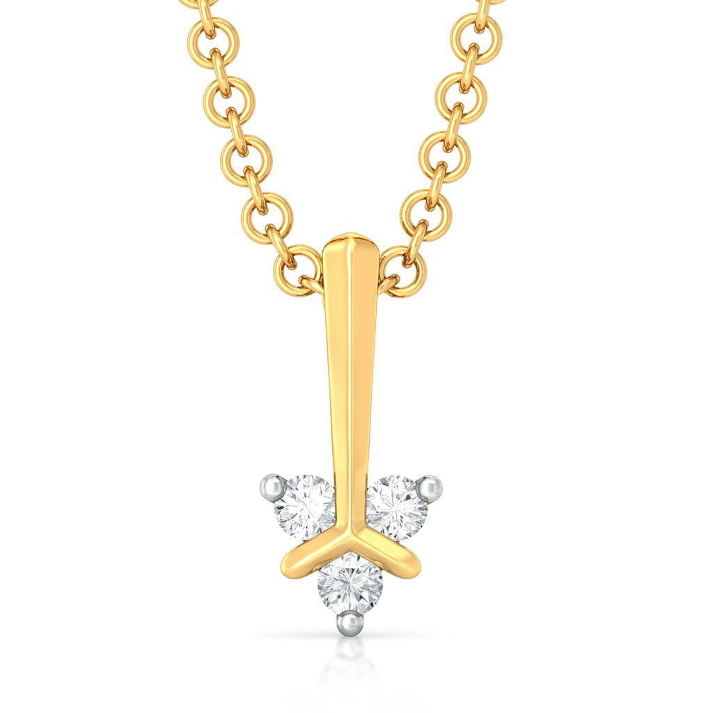 Teeny Troika Diamond Pendants