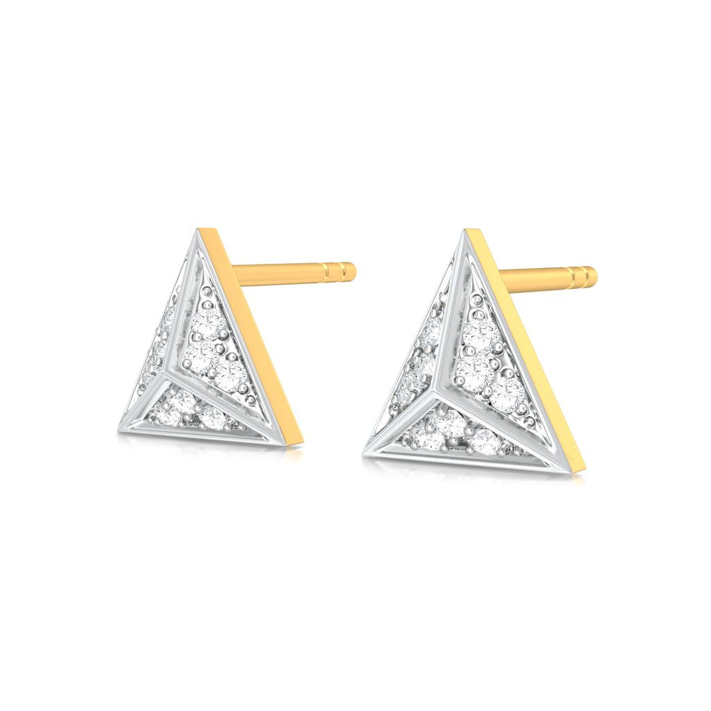 Spangle Triangle Diamond Earrings