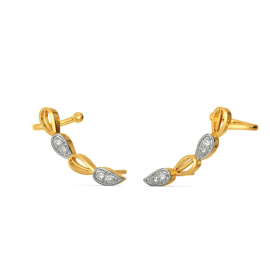 Path O Petal Diamond Earrings