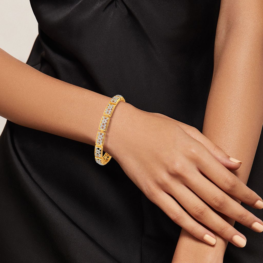 Lattice Layers Diamond Bangles