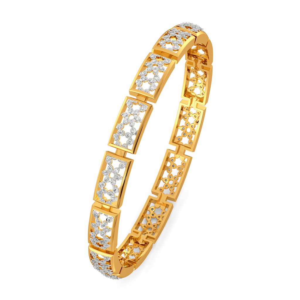 Lattice Layers Diamond Bangles