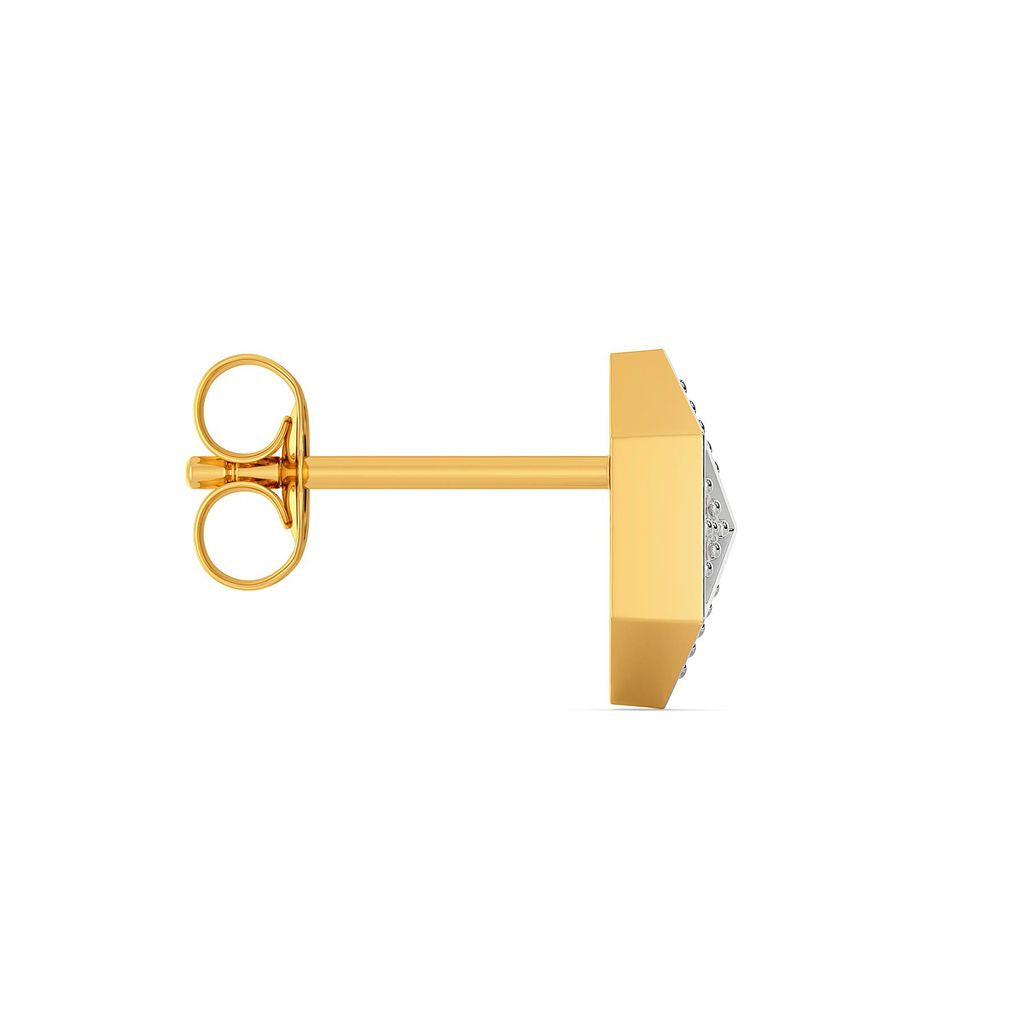 Triple Tilt Diamond Earrings