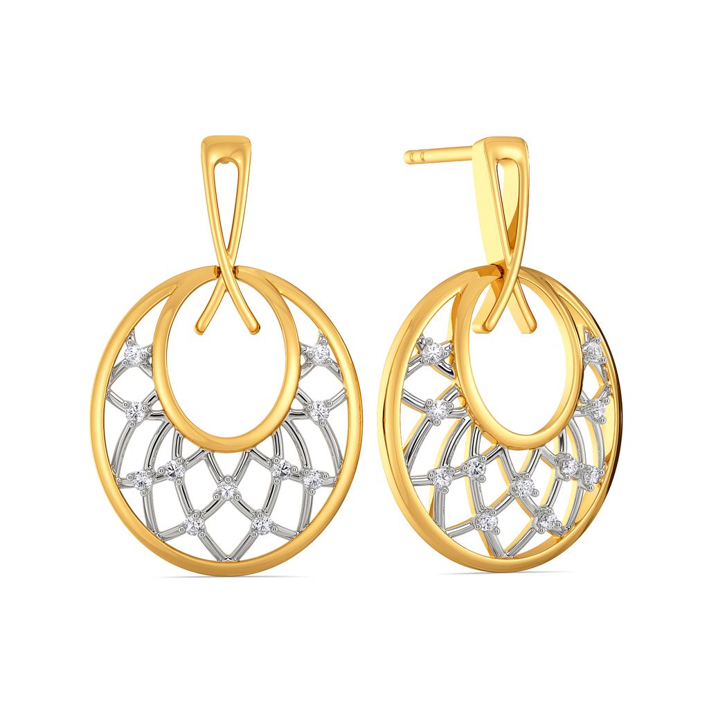 Two to Loops Diamond Earrings