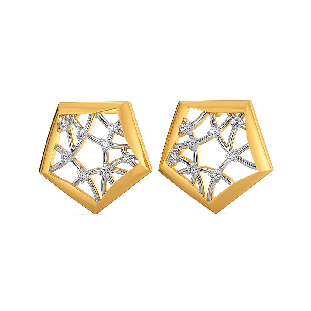 Crochet Cosmos Diamond Earrings