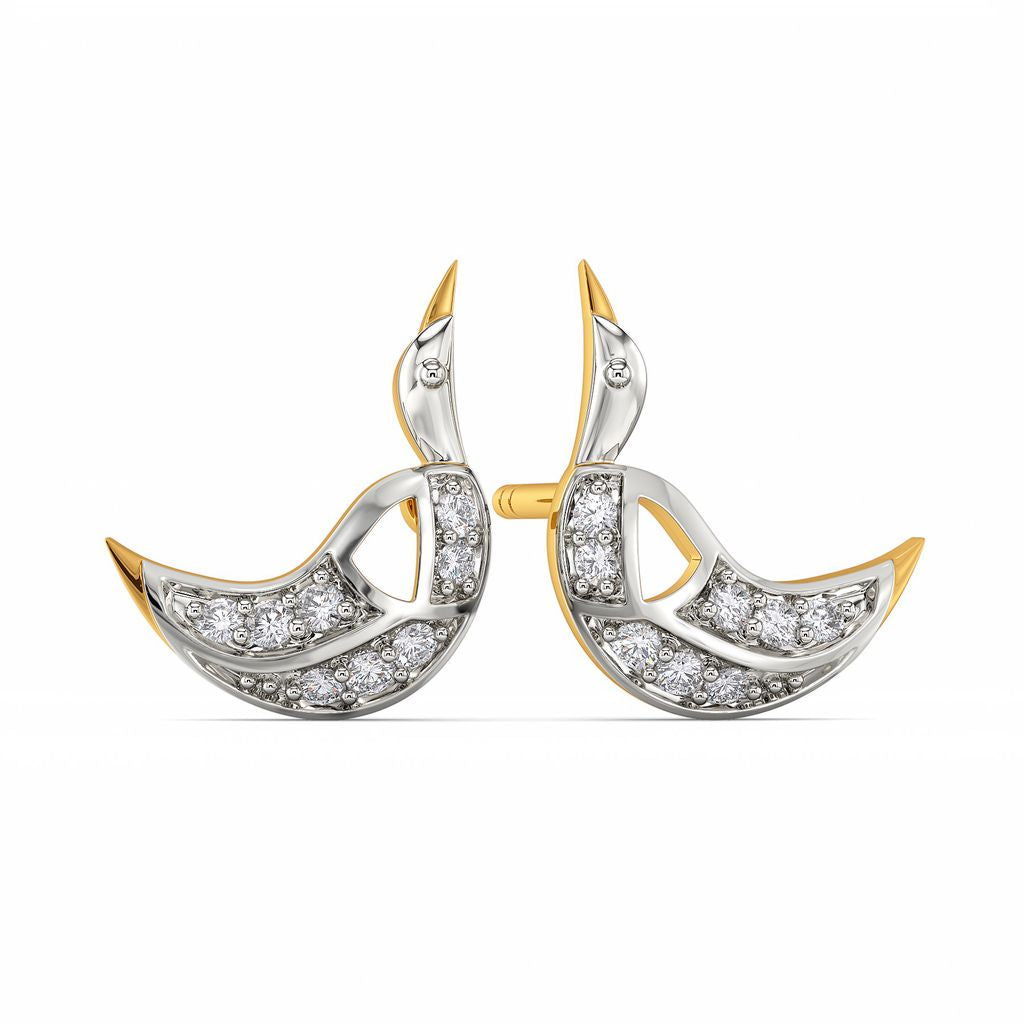 Swan Serenity Diamond Earrings