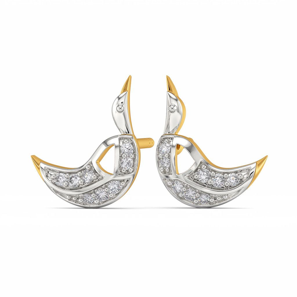 Swan Serenity Diamond Earrings