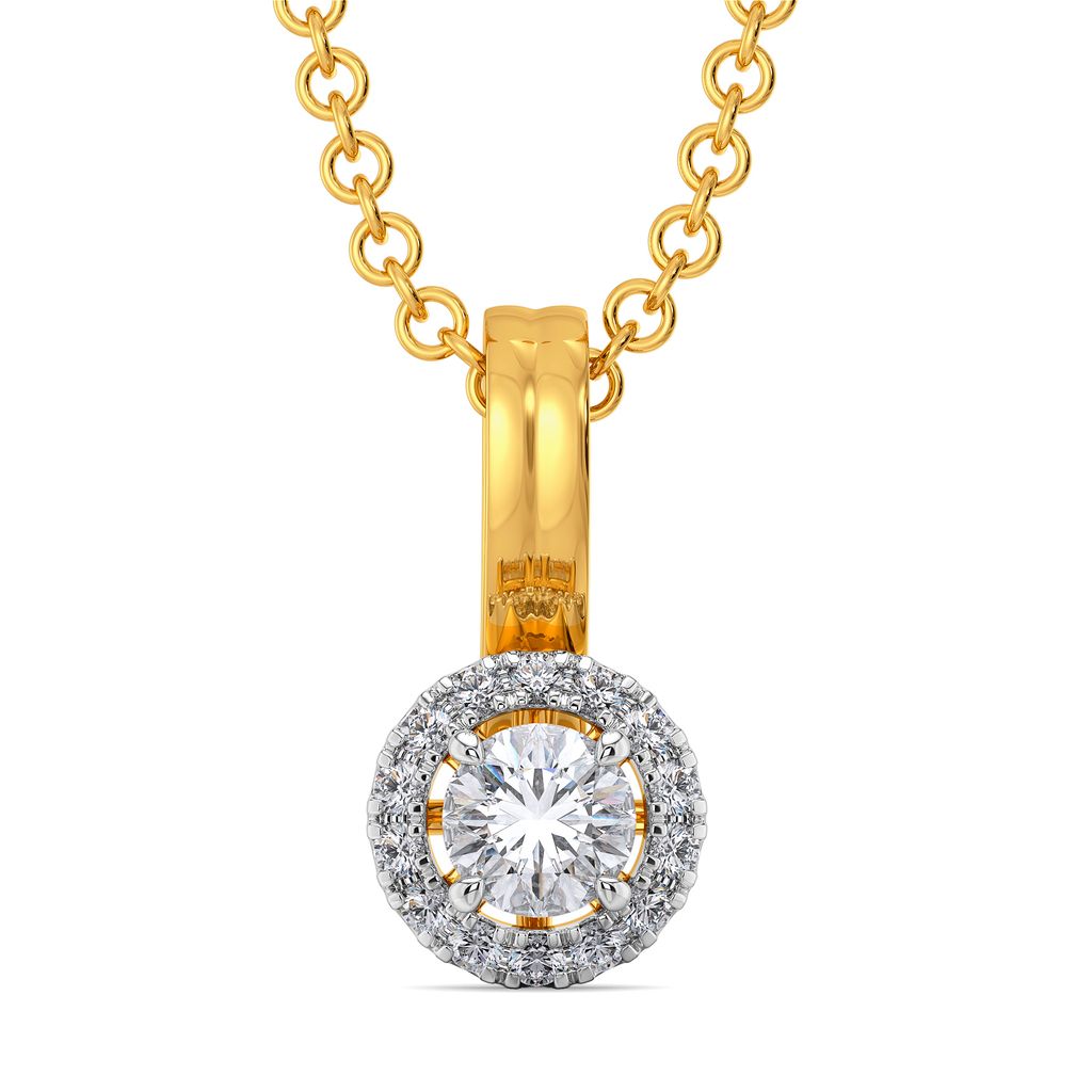 Poised Spheres Diamond Pendants