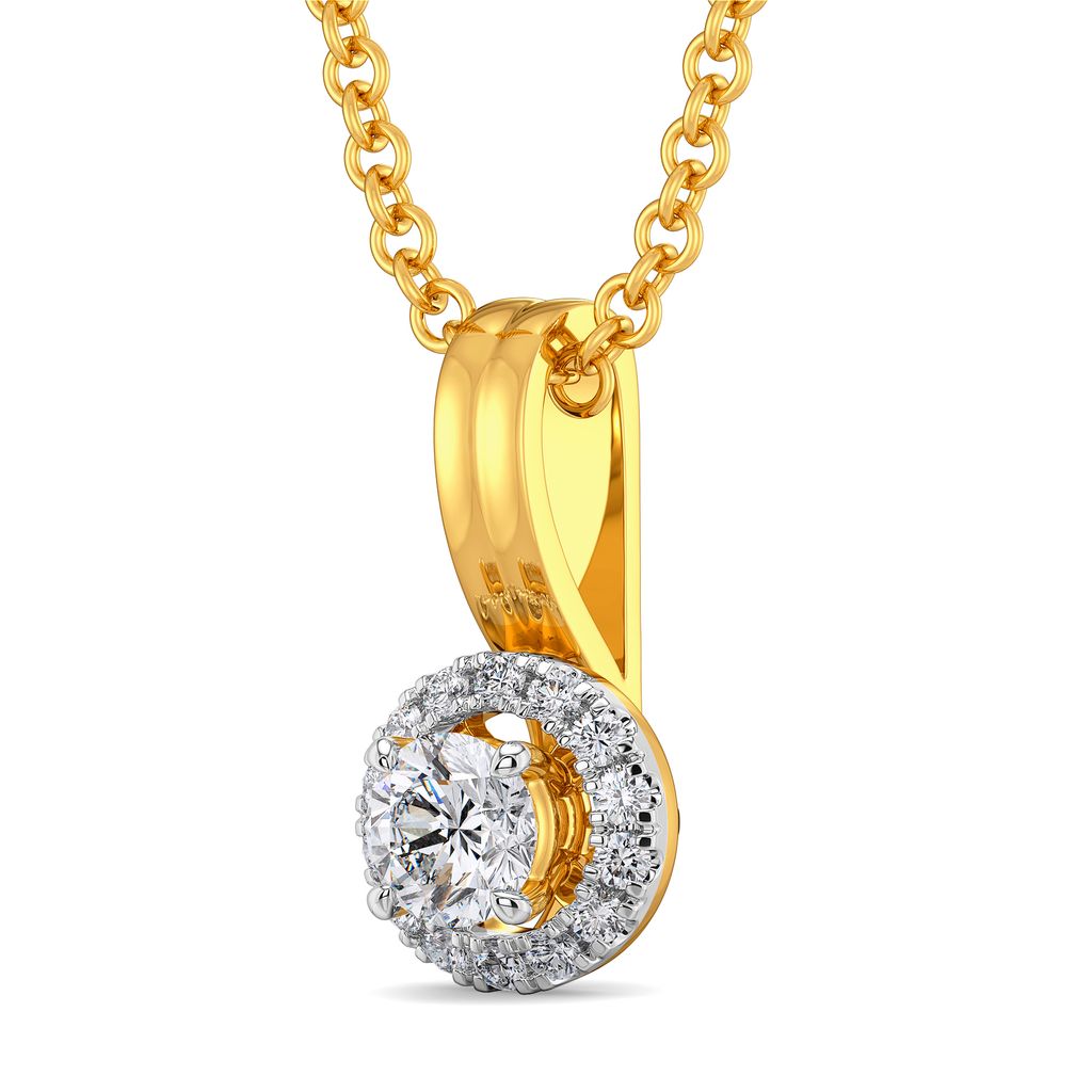 Poised Spheres Diamond Pendants