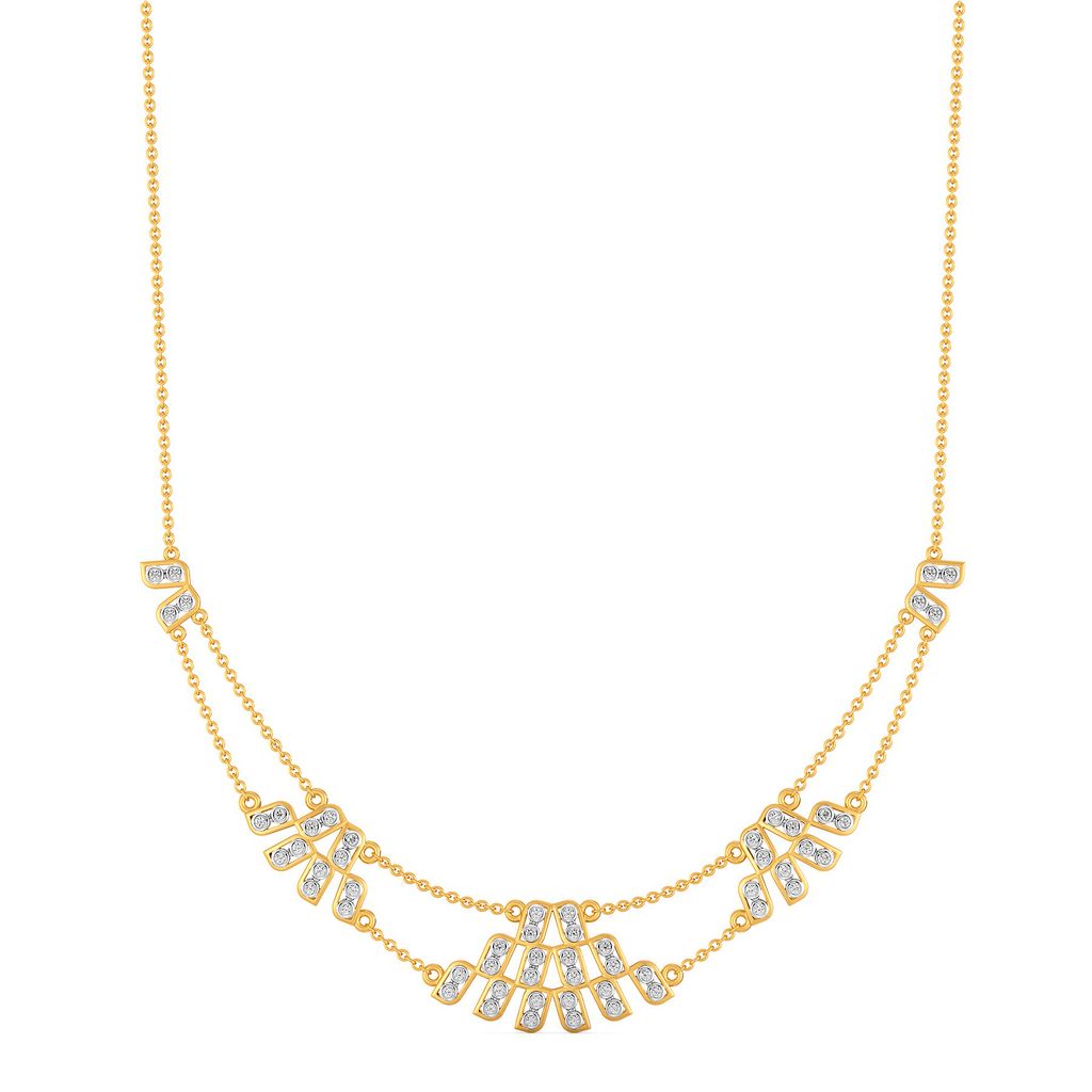 Wide Stride Diamond Necklaces