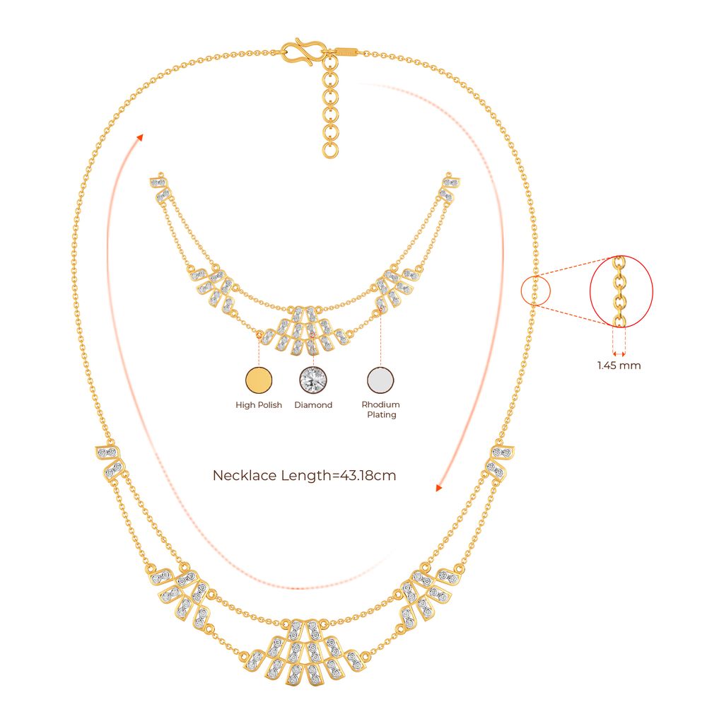 Wide Stride Diamond Necklaces