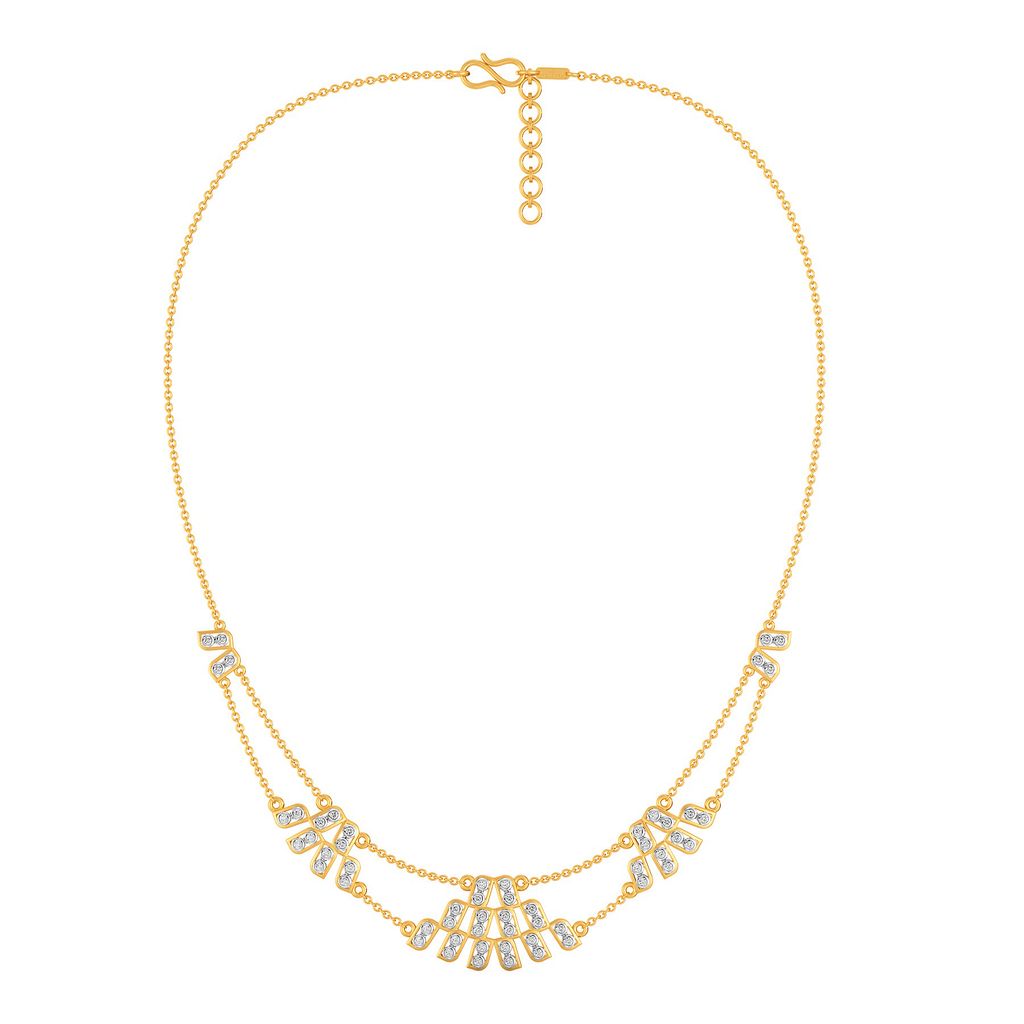 Wide Stride Diamond Necklaces