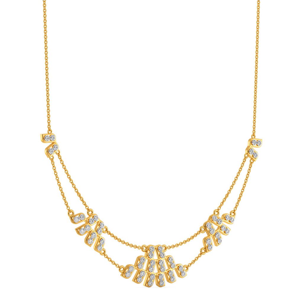 Wide Stride Diamond Necklaces
