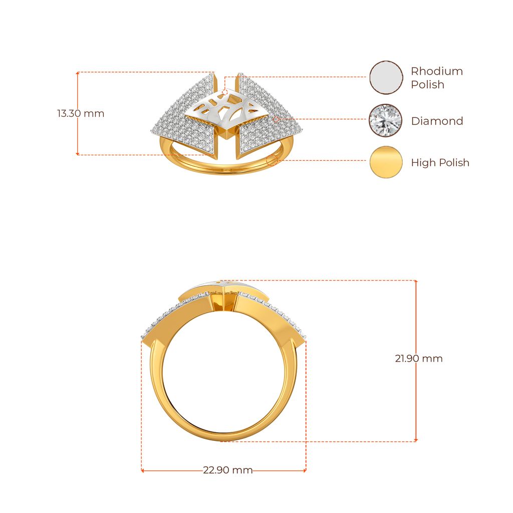 Edgy Nets Diamond Rings