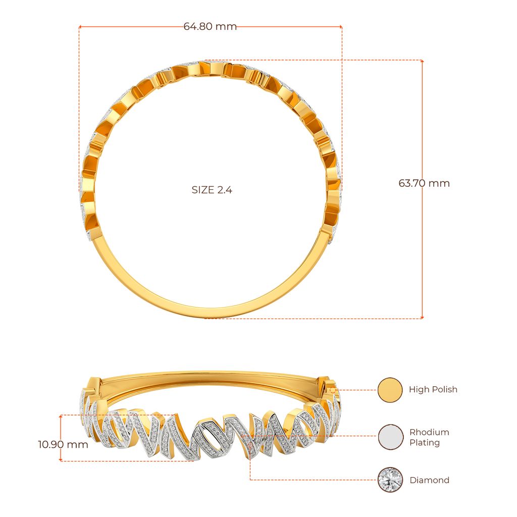 Mod Monochrome Diamond Bangles