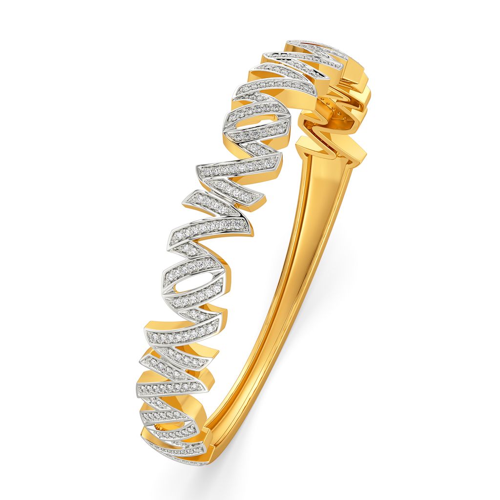 Mod Monochrome Diamond Bangles