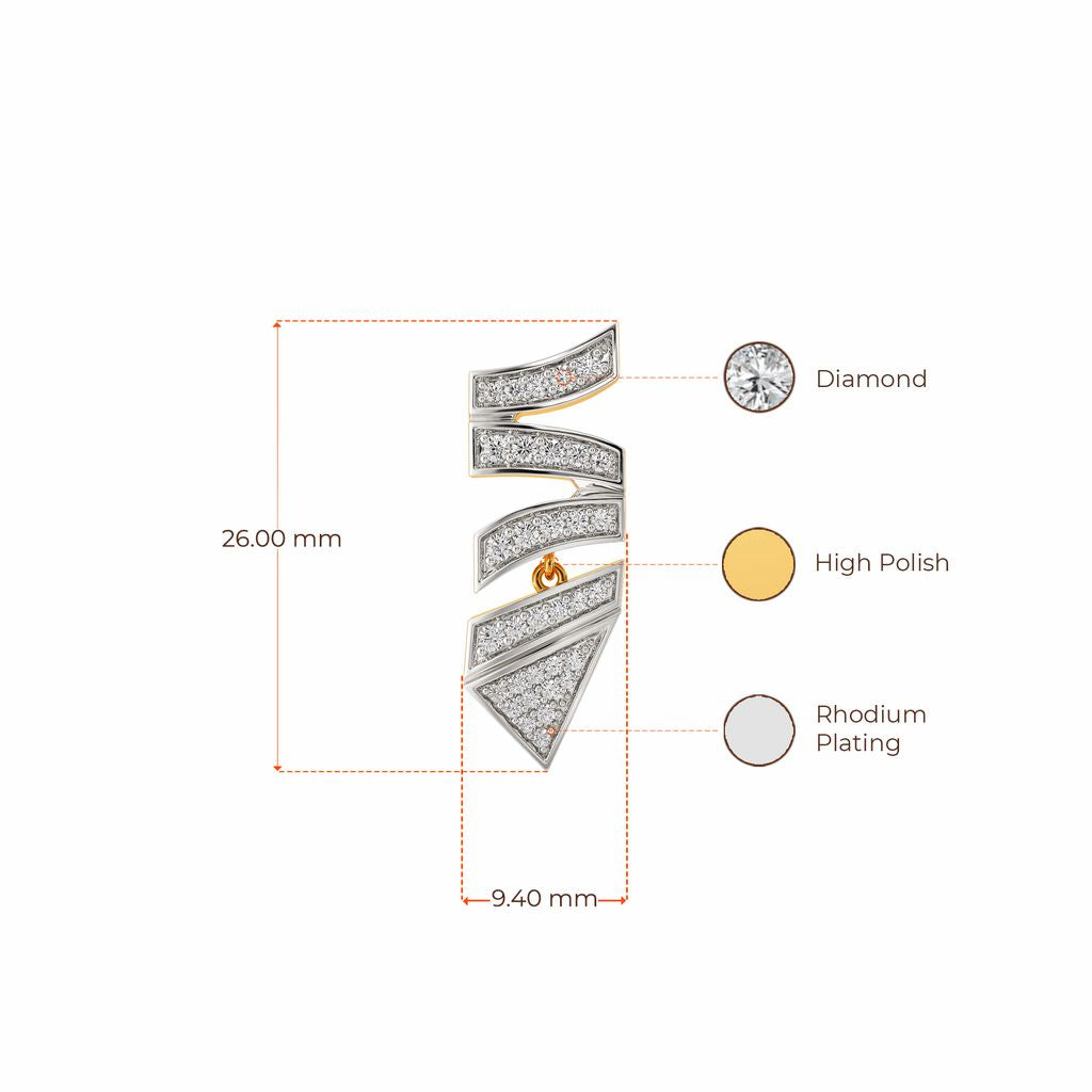 Edge On Diamond Earrings