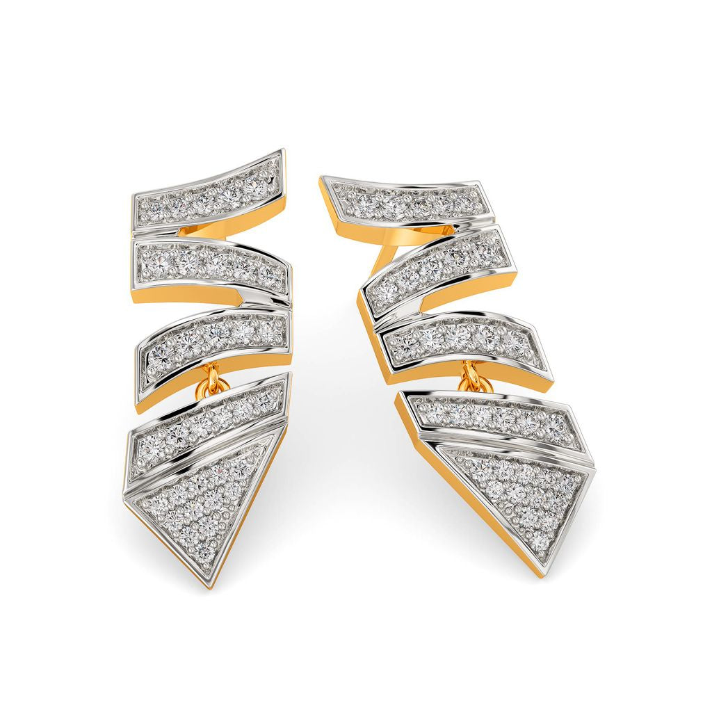 Edge On Diamond Earrings