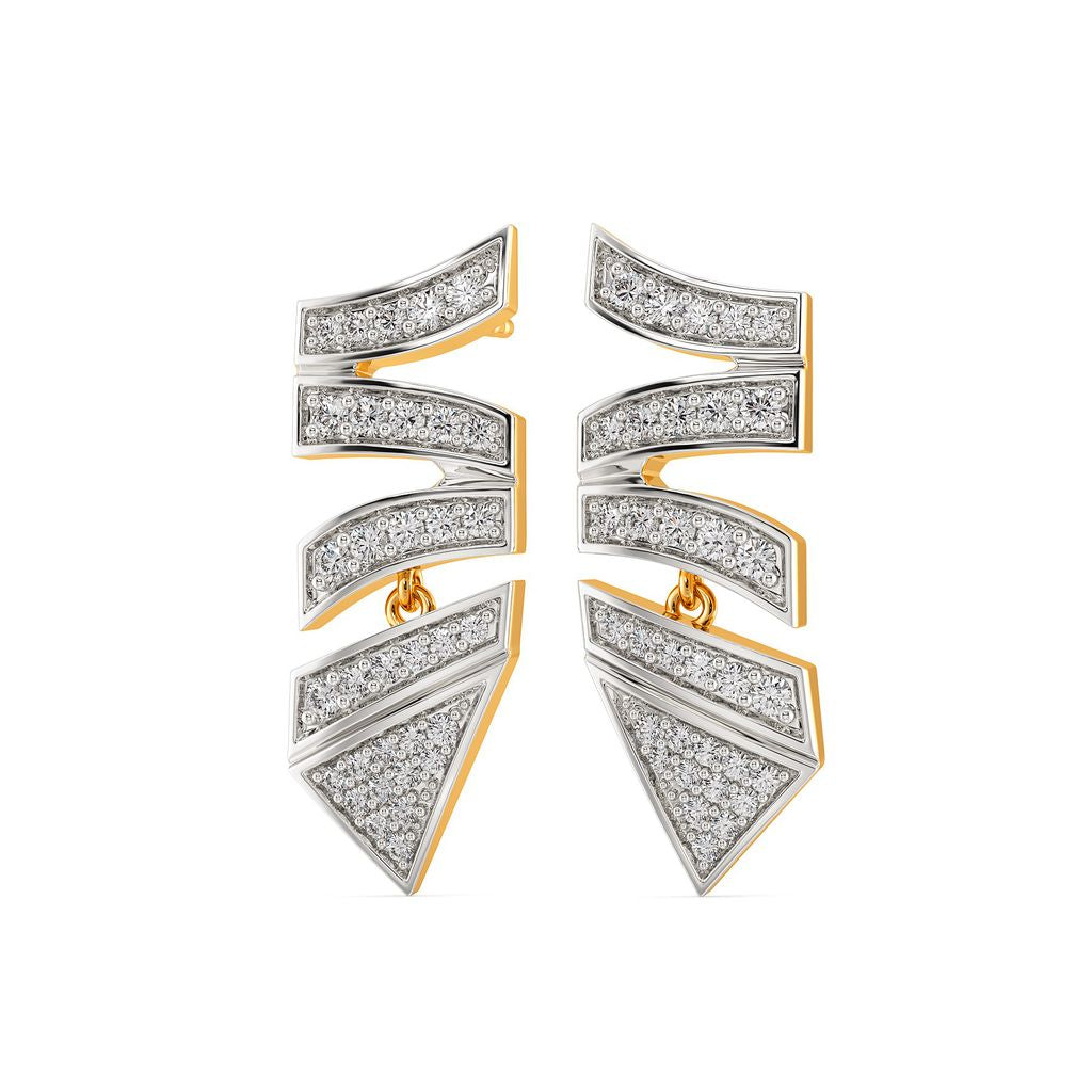 Edge On Diamond Earrings