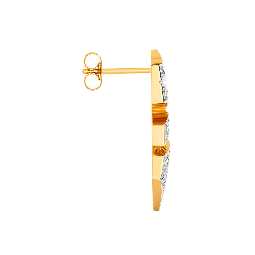 Edge On Diamond Earrings