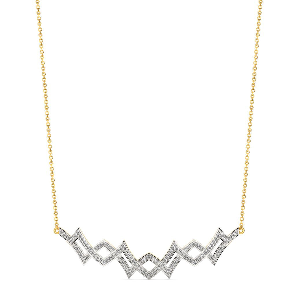 Slant Statements Diamond Necklaces