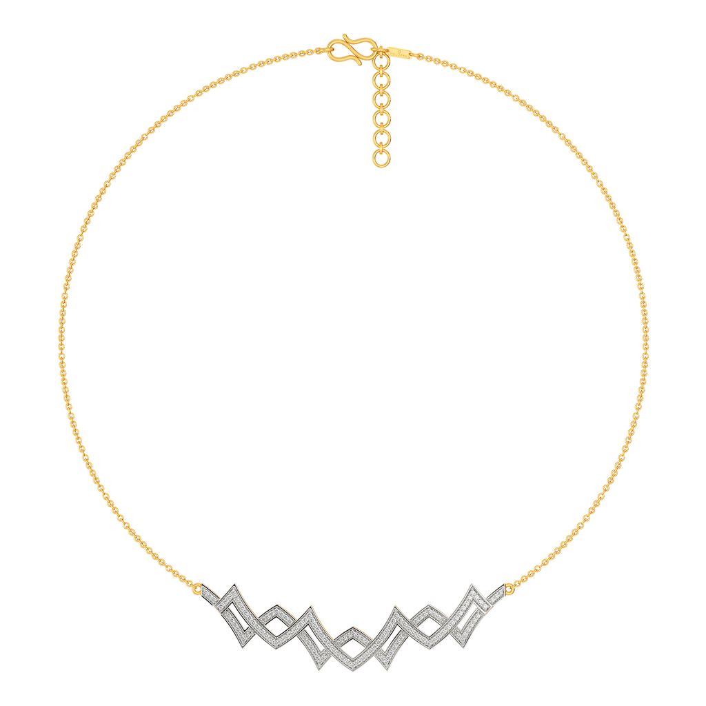 Slant Statements Diamond Necklaces