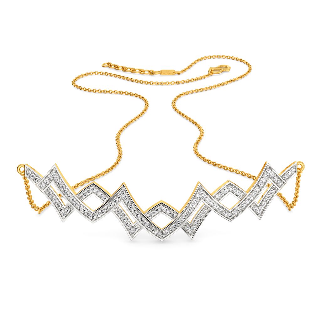Slant Statements Diamond Necklaces