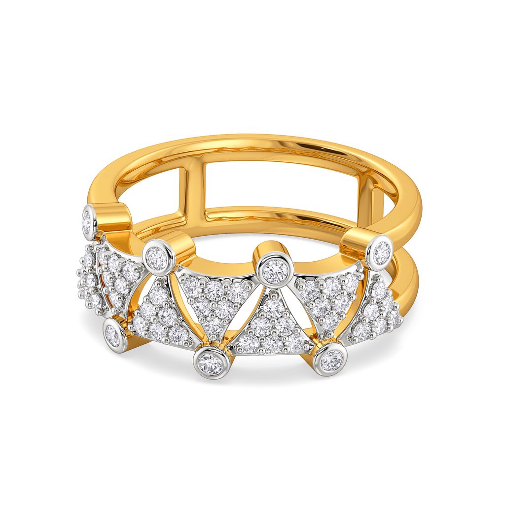 Double Subtle Diamond Rings