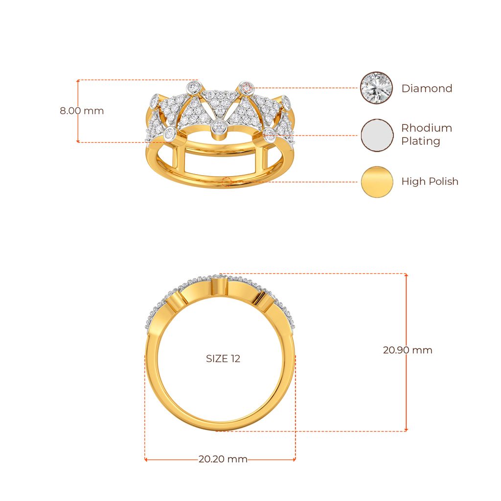 Double Subtle Diamond Rings