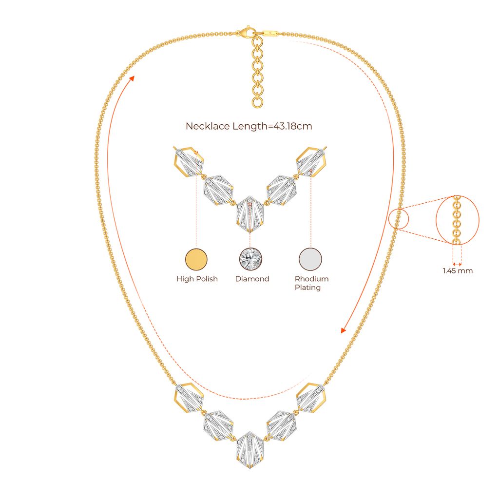 Sharp N Chic Diamond Necklaces