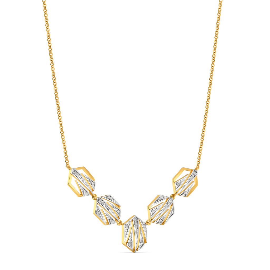 Sharp N Chic Diamond Necklaces