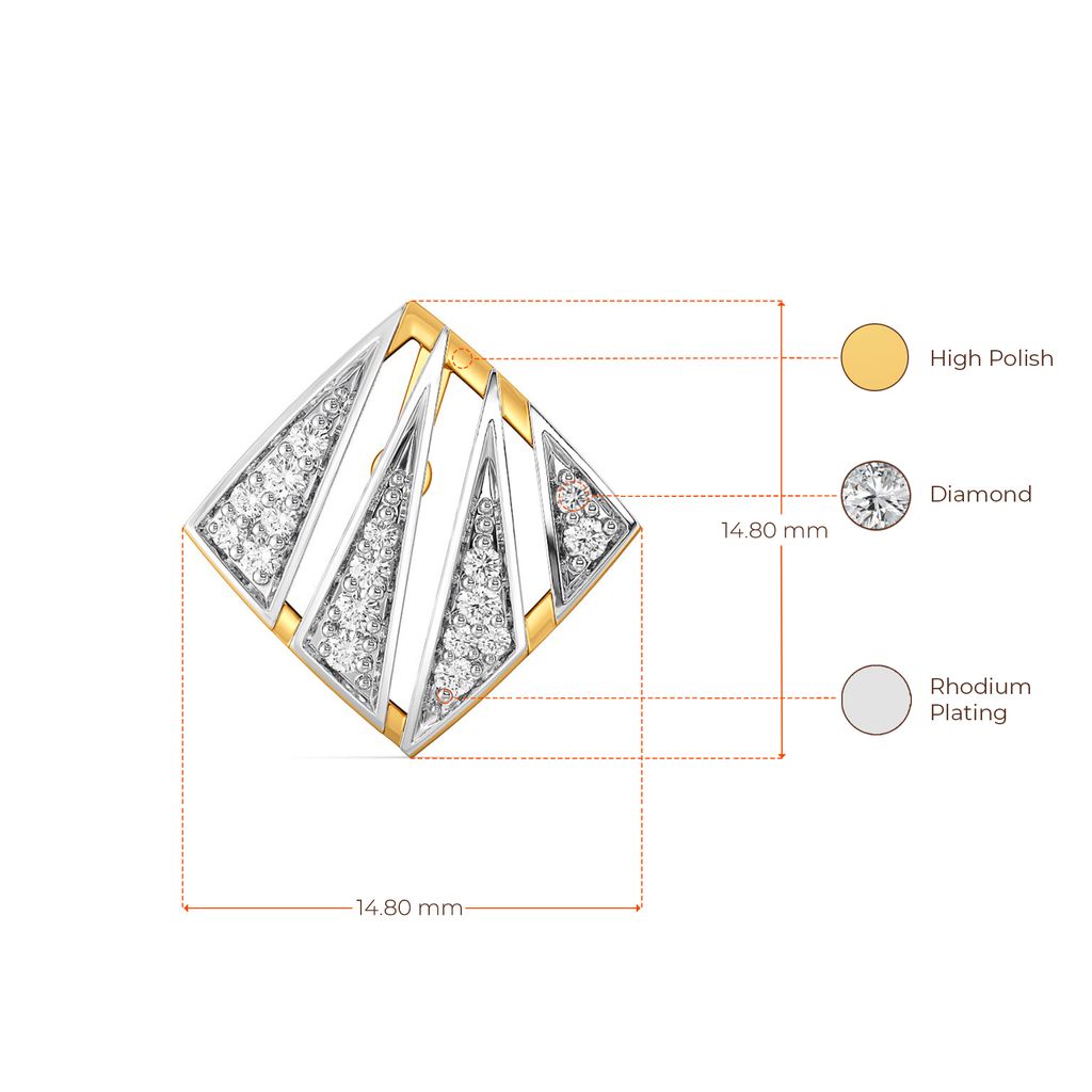Sharp Suited Diamond Earrings