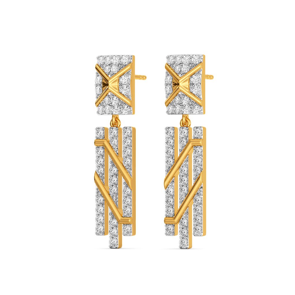 Treadmill Drill Diamond Earrings