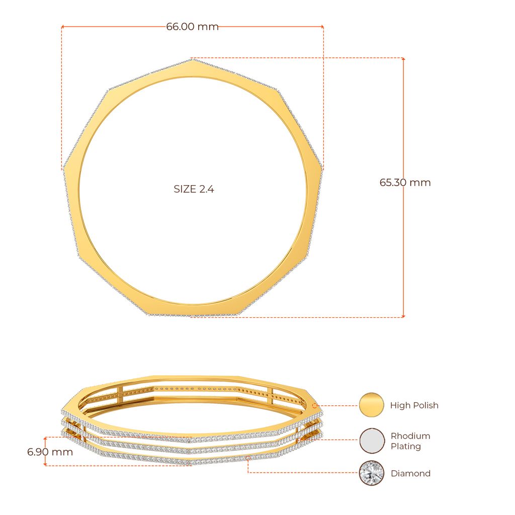 Nooks of Three Diamond Bangles