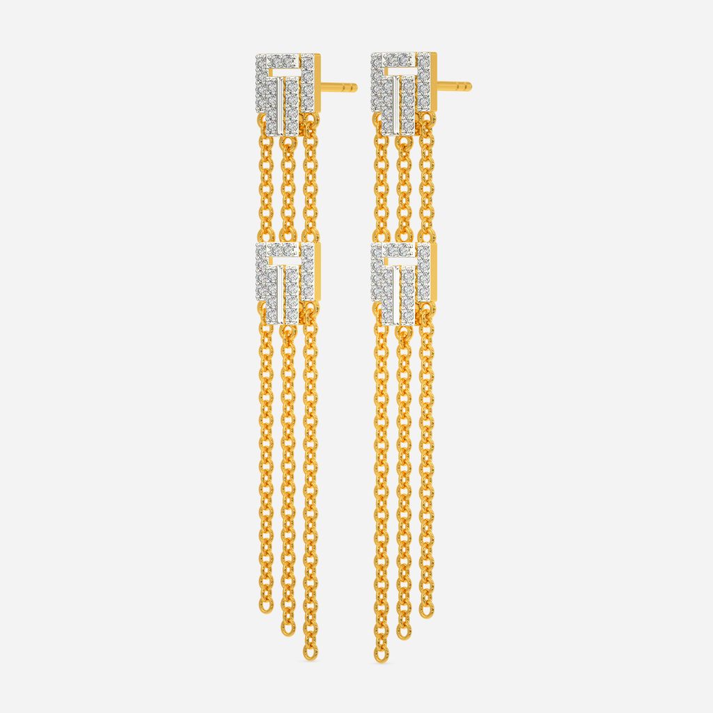 Playful Fringe Diamond Earrings