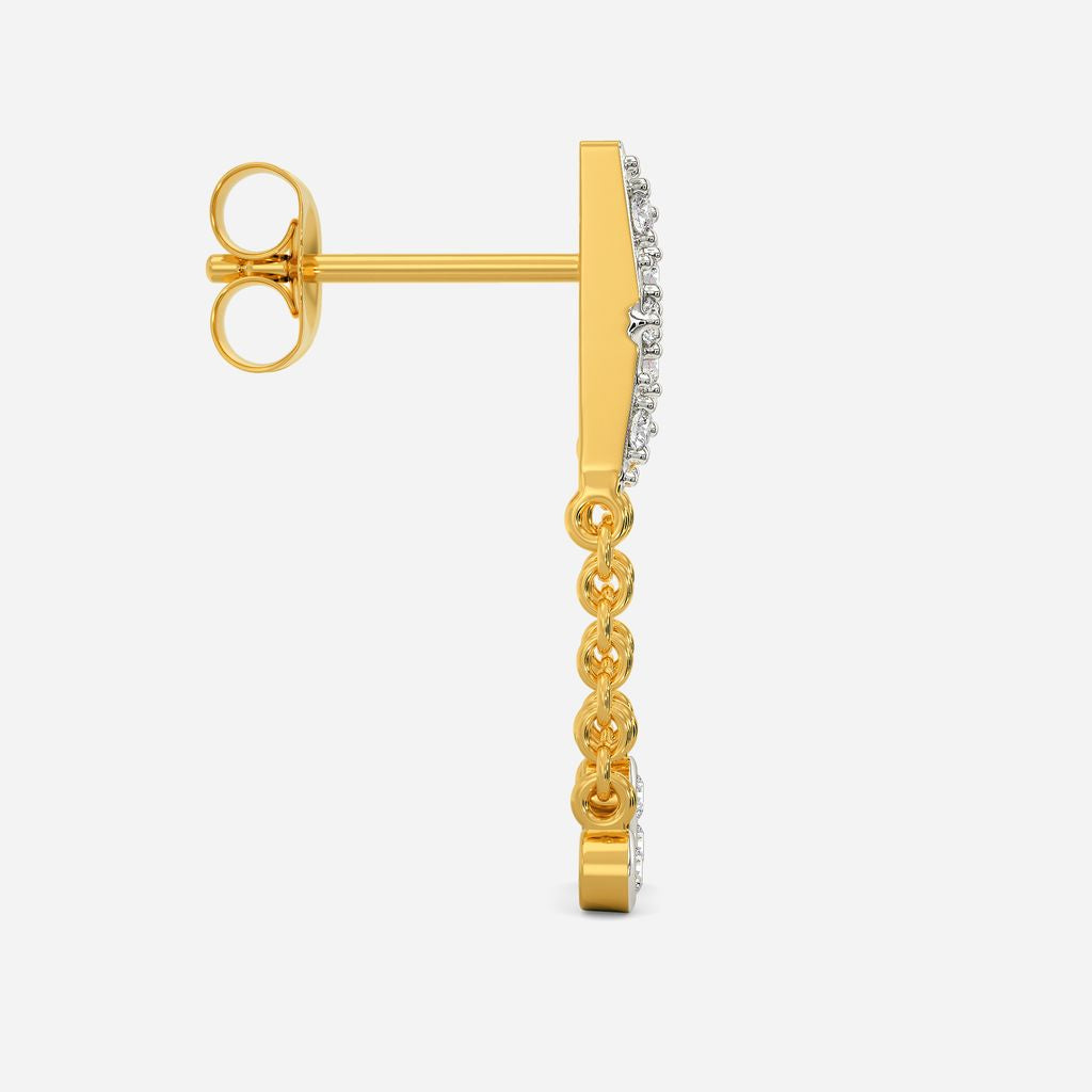 Sead Bead Fringe Diamond Earrings