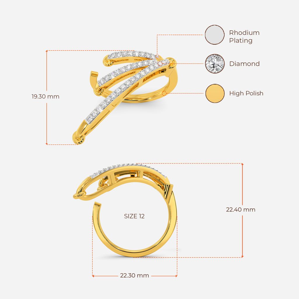 Zippered Lace Diamond Rings