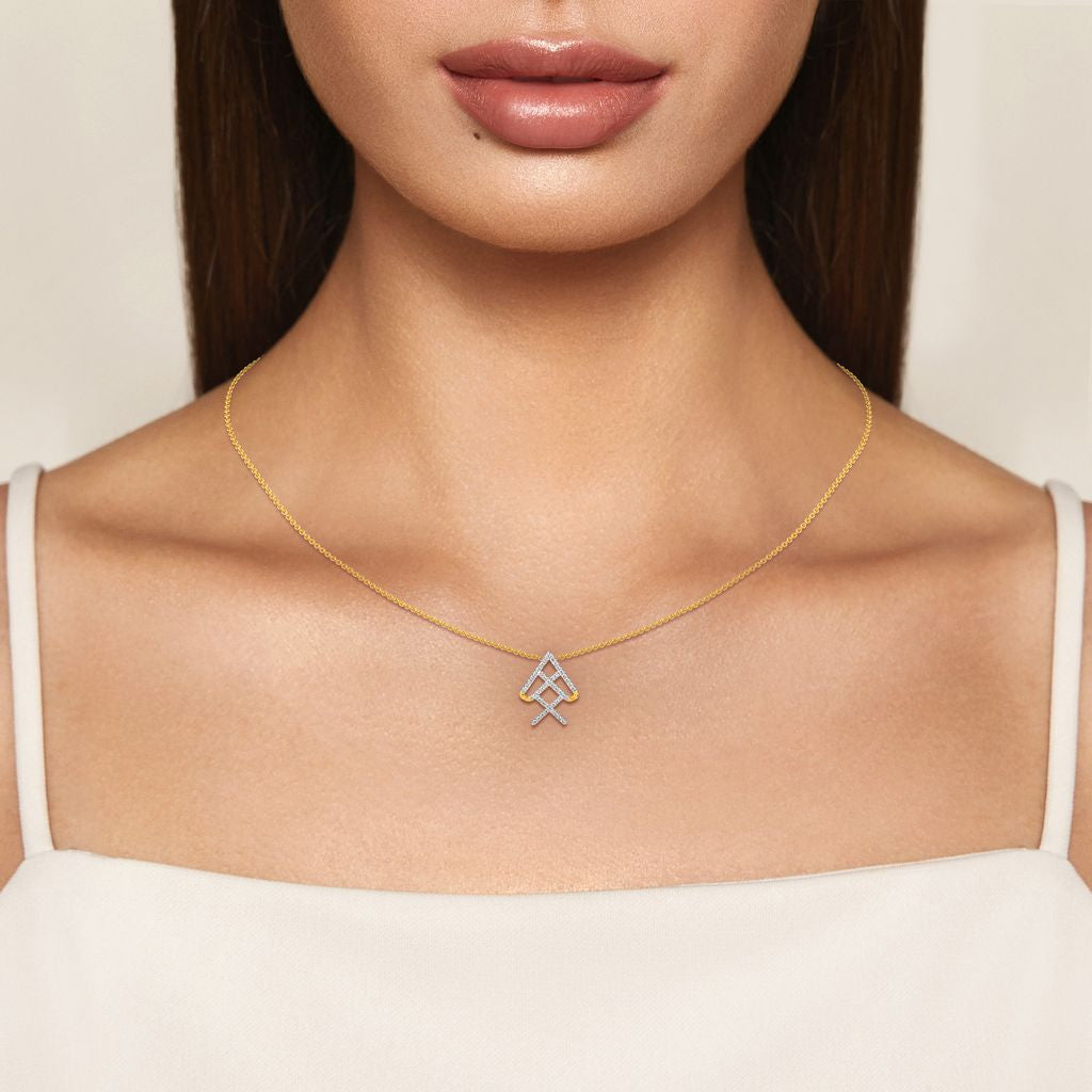 Zippered Lace Diamond Pendants