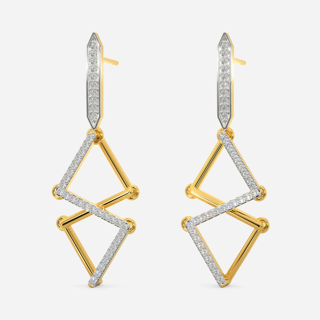 Hidden Knot Lace Diamond Earrings
